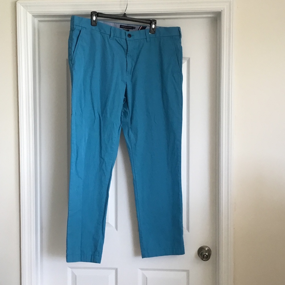 Tommy Hilfiger Men's Bright Blue Chinos W40 x L32